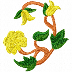 Flowers And Tree Embroidery Design 1 Flowers And Tree Embroidery Design 1